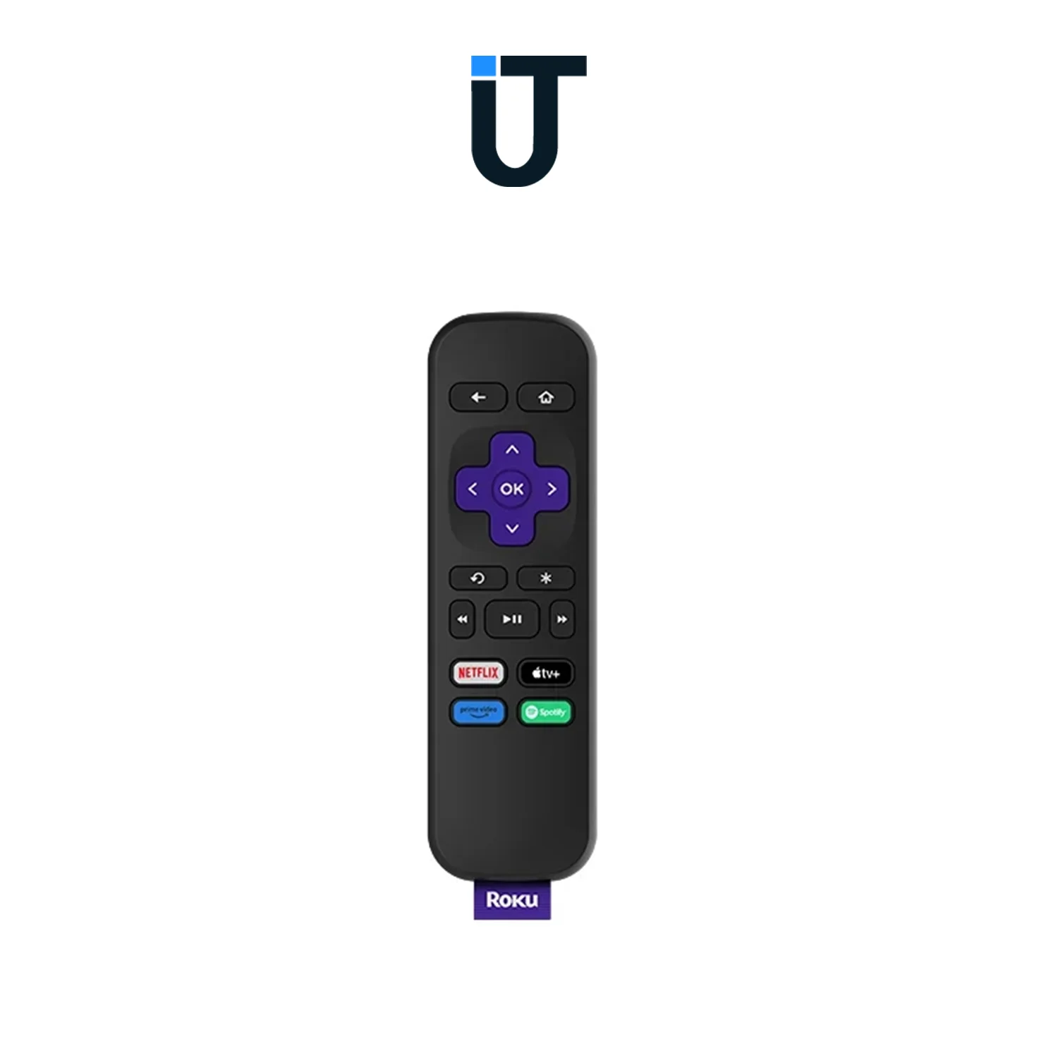 user installing roku express hd on a living room TV setup