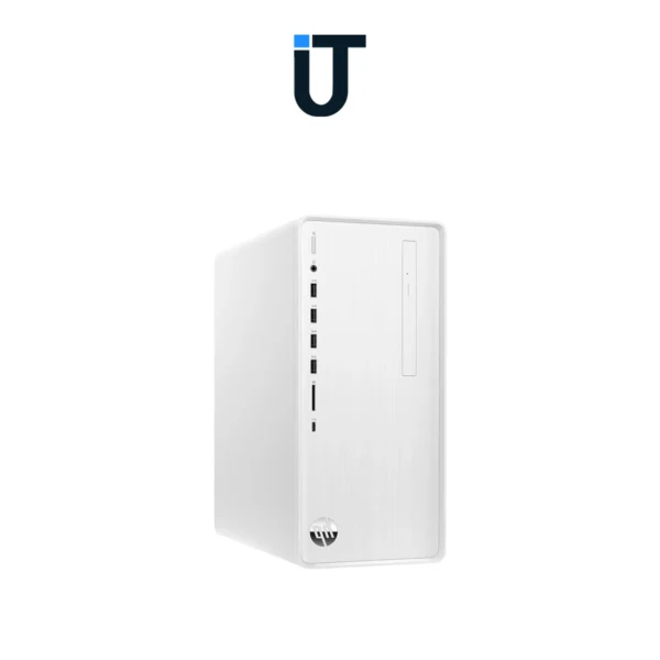 Front view of HP Pavilion Desktop showing USB and audio ports