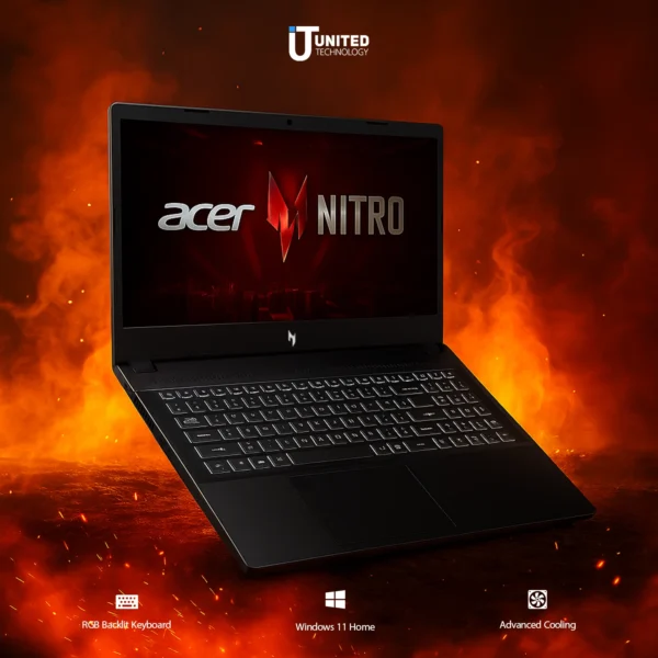 acer nitro 5 gaming setup showing HDMI and USB ports