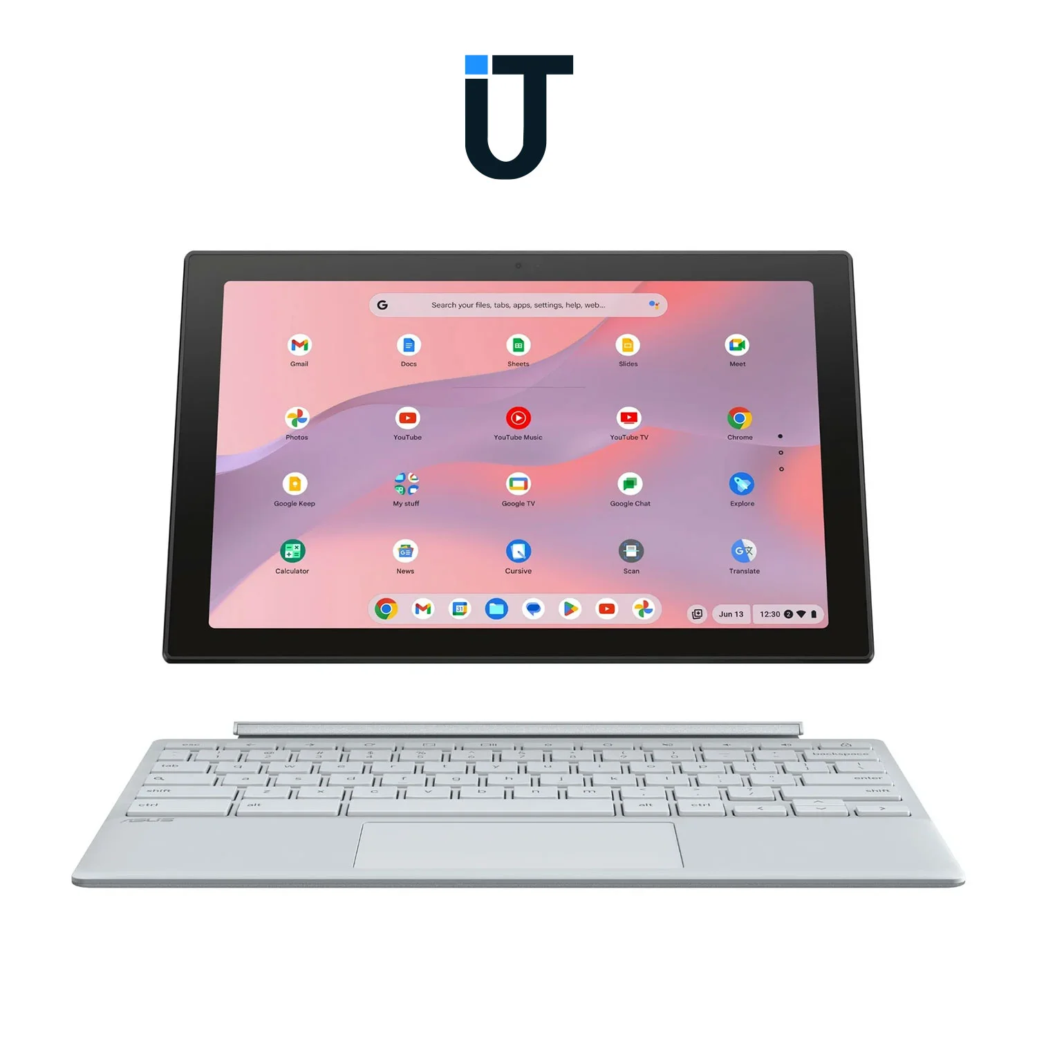 Side view of ASUS Chromebook CM30 open in tablet mode