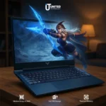 Close-up of ports and hinge on hp victus 15.6 gaming device