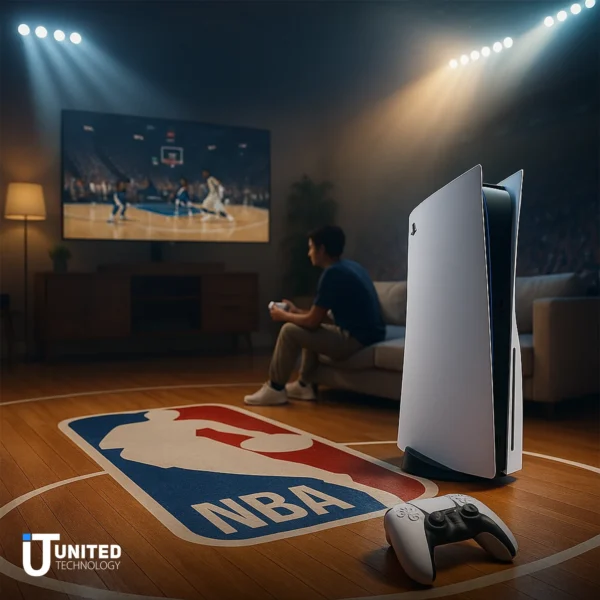 Slim design side profile of PlayStation 5 console