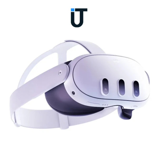 User wearing Meta Quest 3 in mixed reality mode