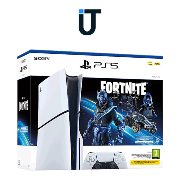Front view of the Sony PlayStation 5 Slim Disc Edition