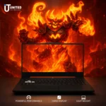 ASUS TUF gaming F15 laptop with RTX 3050 graphics card label