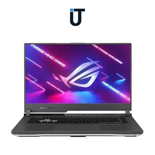 Side profile of ASUS ROG G15 showing cooling vents and USB ports