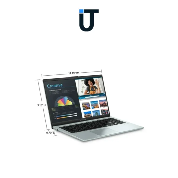 ASUS Vivobook 15.6-inch laptop in Green Grey color with i3-N305