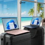 Side view of HP Stream 14 Windows laptop with Intel Celeron processor