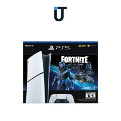 Sony Playstation 5 Slim Digital Edition Fortnite Cobalt Star Bundle box with controller