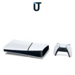 Side profile of Sony PS5 Slim Digital showing sleek, slim design