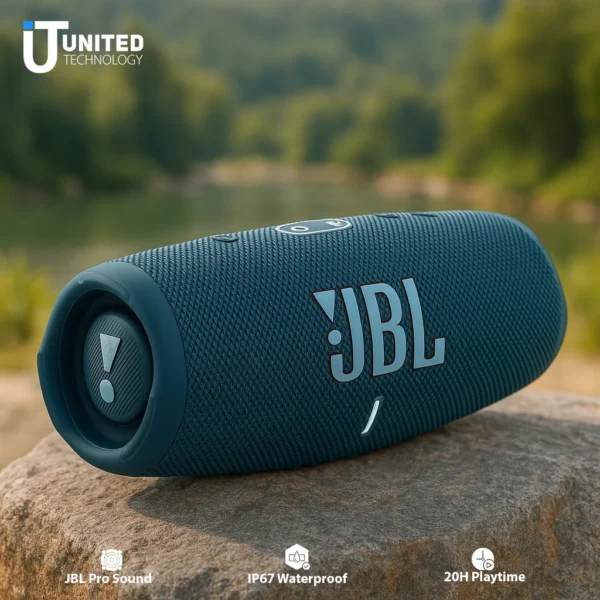 JBL Charge 5 Blue Speaker United Tech Deals Florida