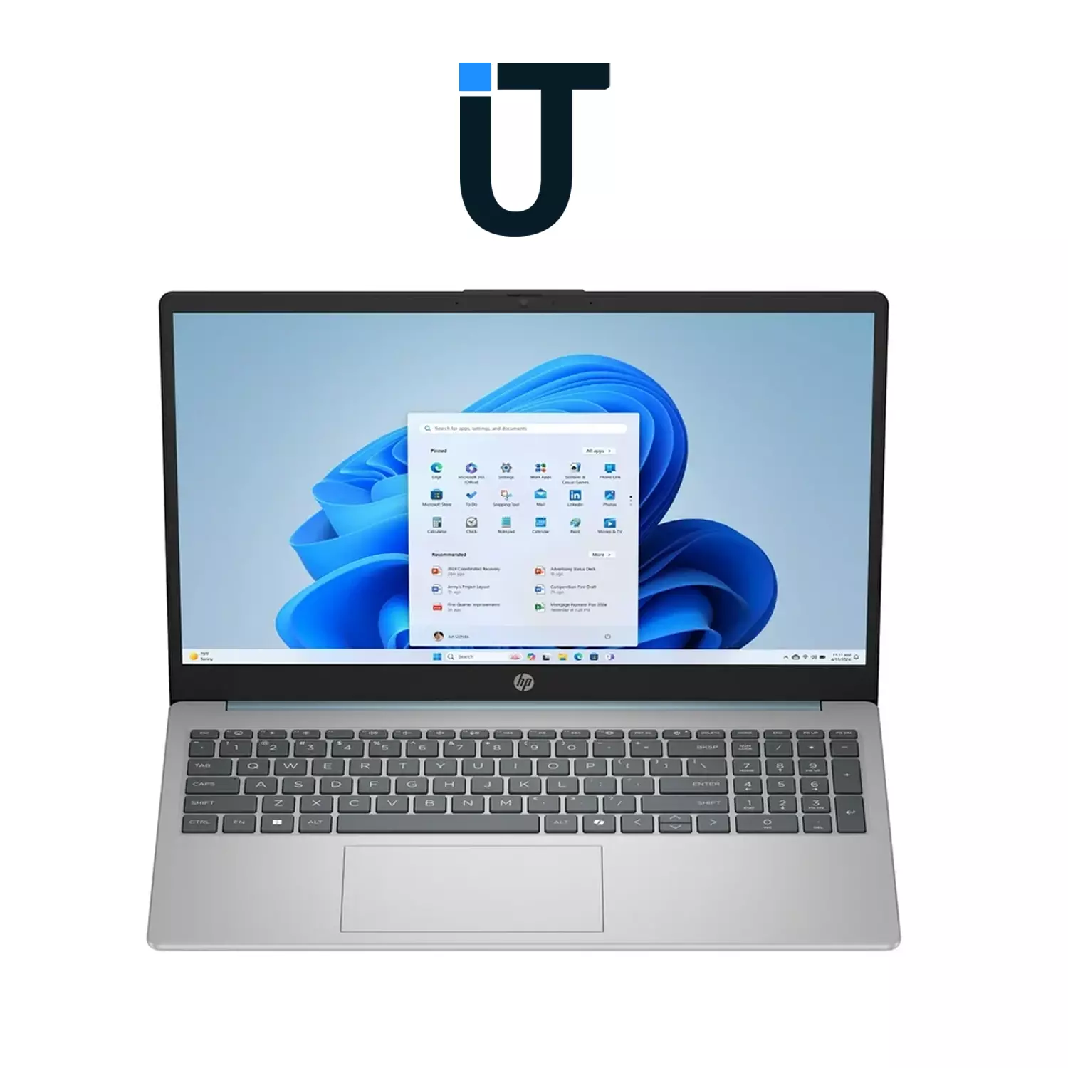 HP 15.6 touchscreen laptop side profile