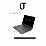 HP Victus 15.6 mica silver laptop with backlit keyboard open