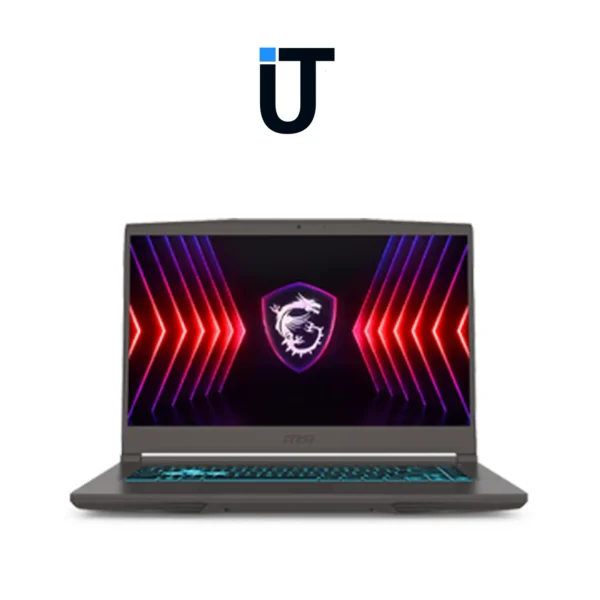 MSI Thin 15 gaming laptop front view with 144Hz full HD display