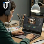 Gaming desk setup with MSI RTX 4060 laptop