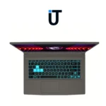 Close-up of MSI laptop backlit keyboard on MSI Thin A15