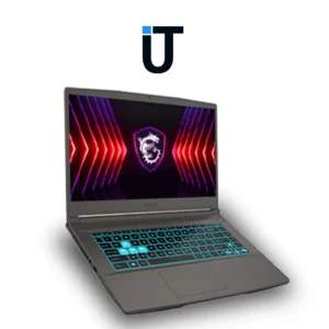 Side view of MSI Thin Series laptop in gray finish