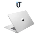 Keyboard and touchpad view of HP 17.3 Laptop in silver