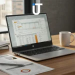 Side profile of HP 17.3 Laptop with 512GB SSD storage