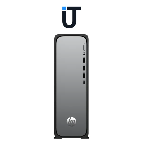 Side profile of hp omnidesk showing slim and modern case design